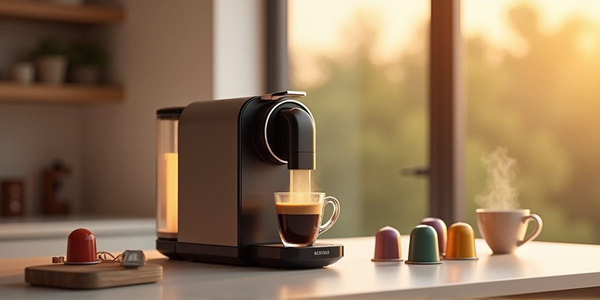 Капсульная кофемашина в интерьере