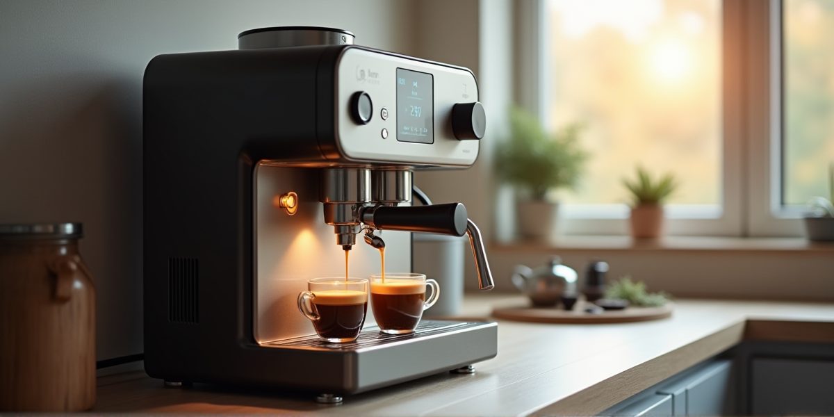 Автоматическая кофемашина в действии