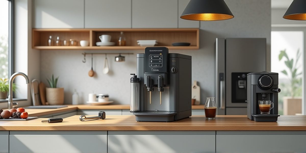 Автоматическая кофемашина в интерьере