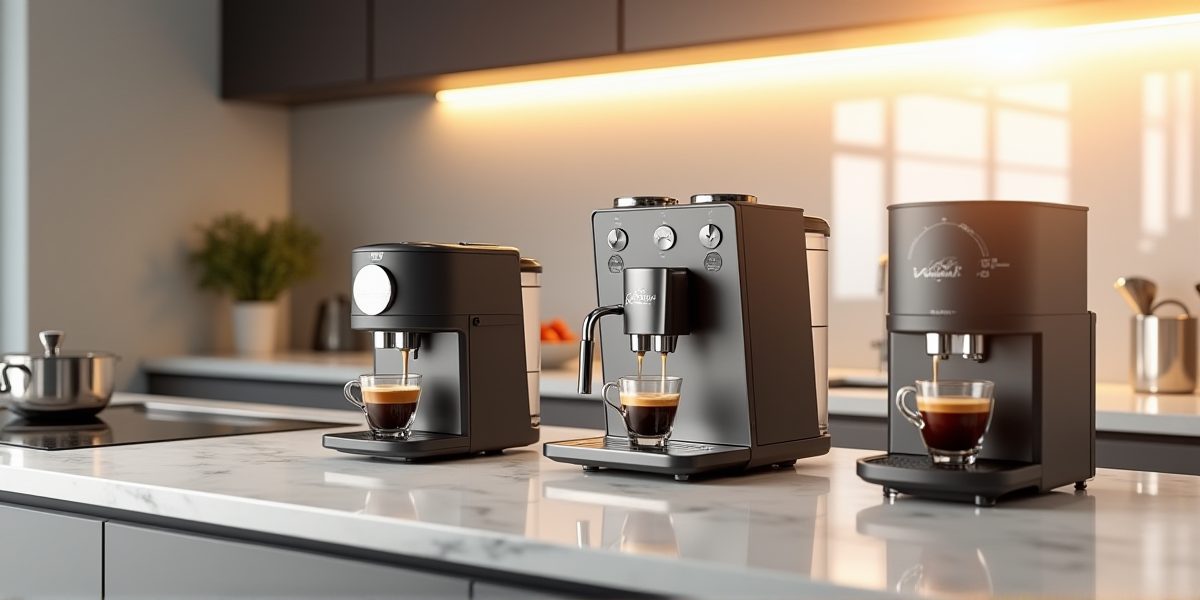 Встроенная кофемашина в интерьере кухни