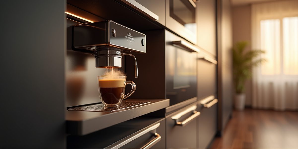 Встраиваемая кофемашина в интерьере