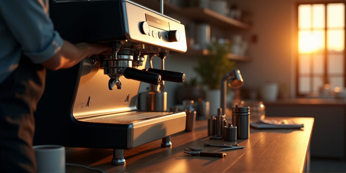 Профессиональная кофемашина в кофейне