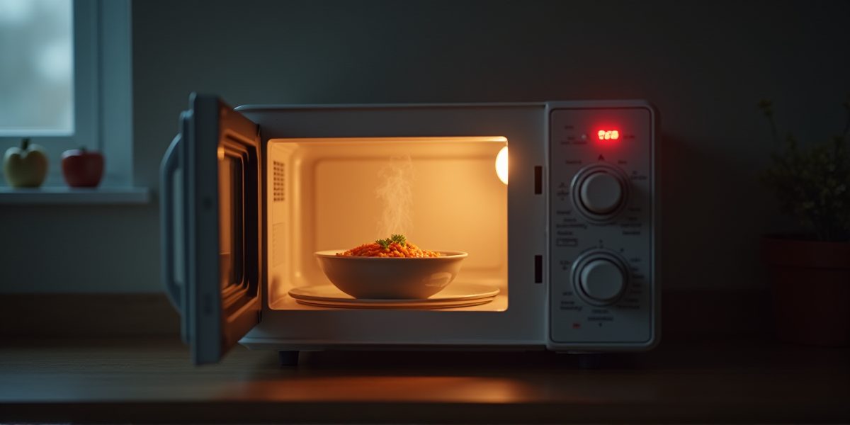 Инверторная микроволновка на современной кухне