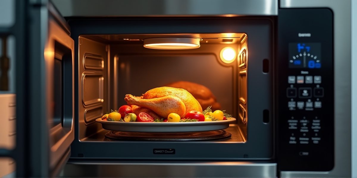 Схема работы конвекции в микроволновке