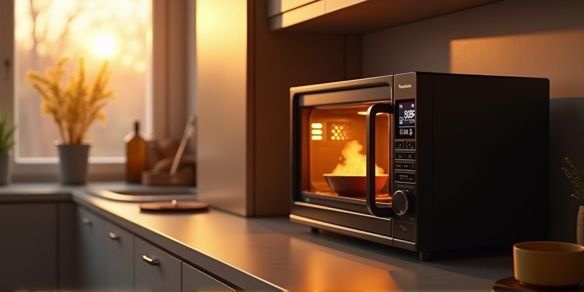 Микроволновка в интерьере современной кухни