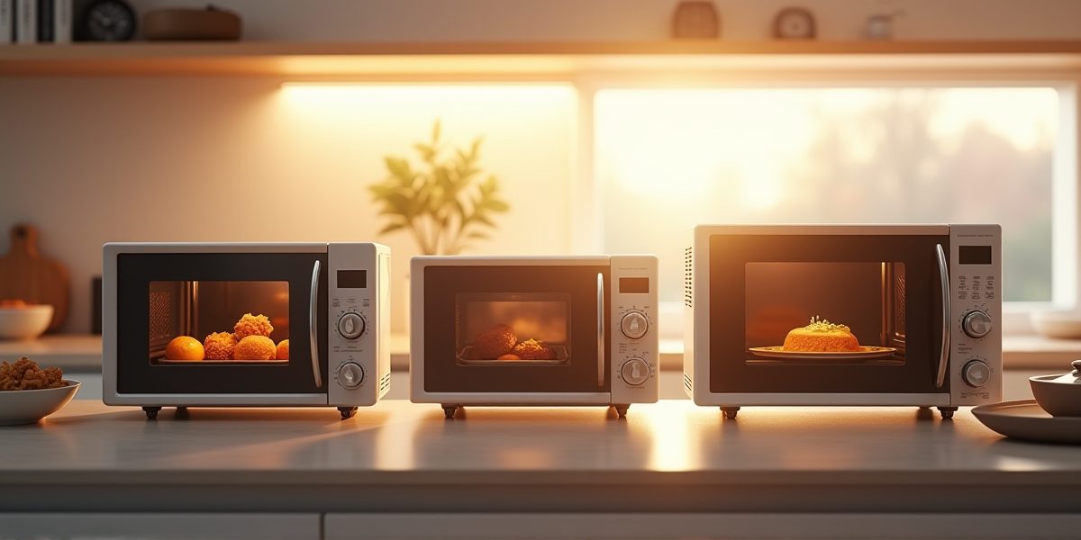 Микроволновая печь на современной кухне