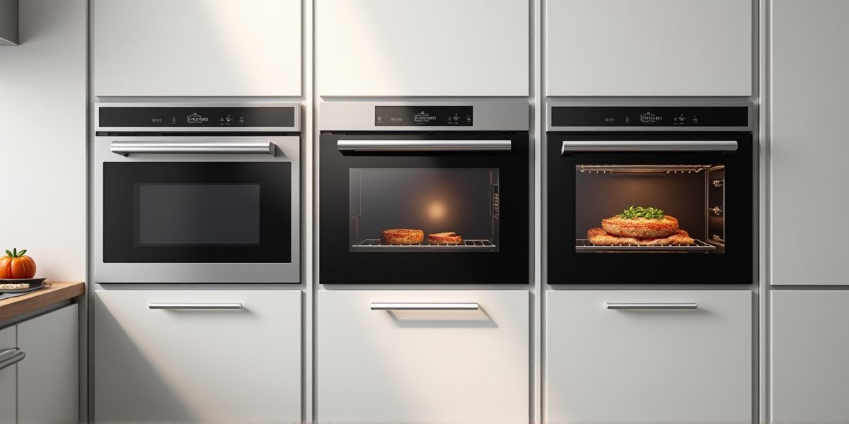 Встраиваемая микроволновая печь в интерьере кухни