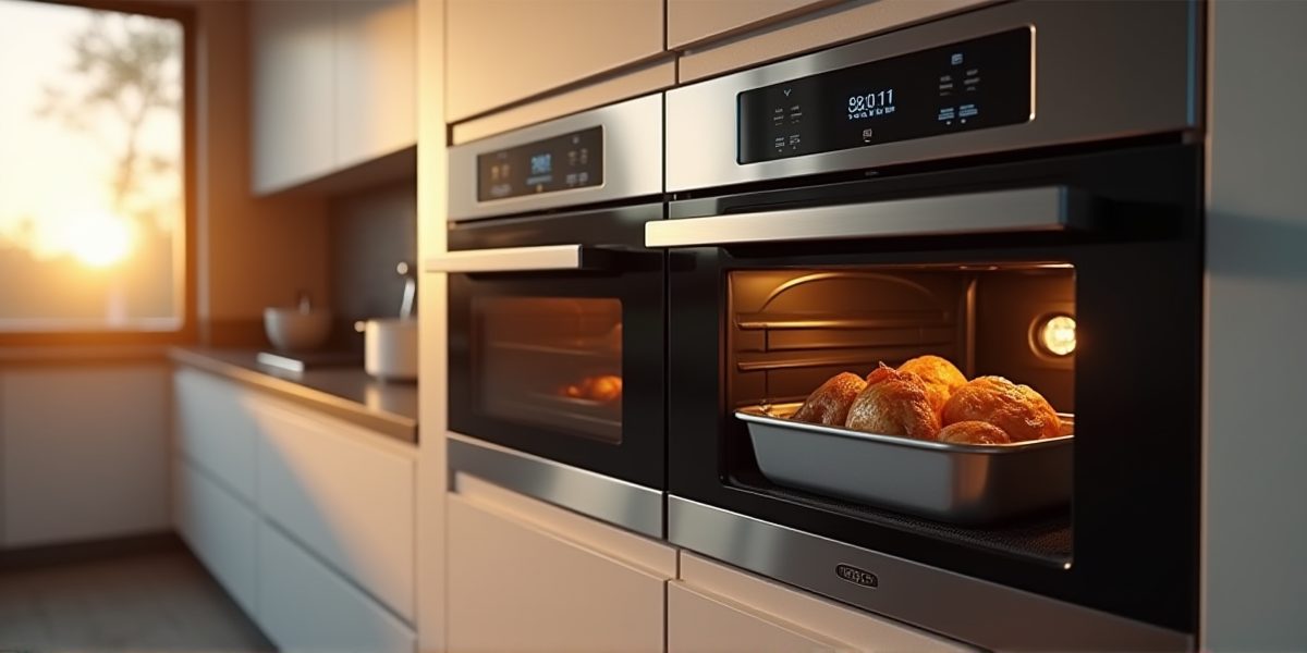 Классическая микроволновка в нише