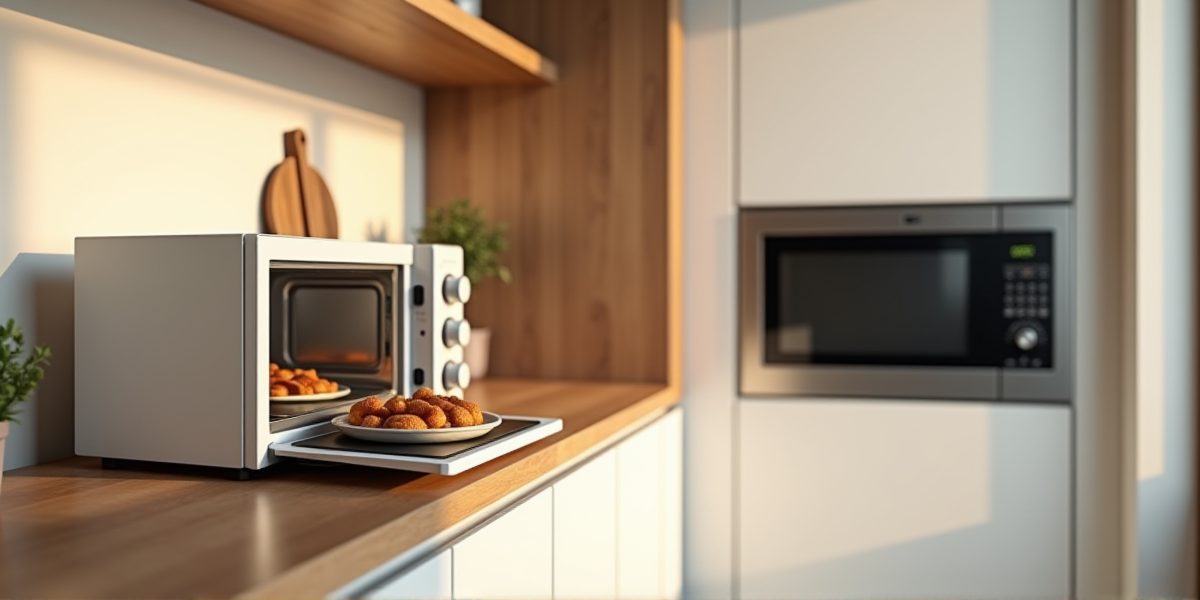 Современная микроволновка с сенсорным экраном