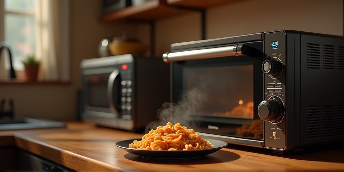 Микроволновка в интерьере кухни