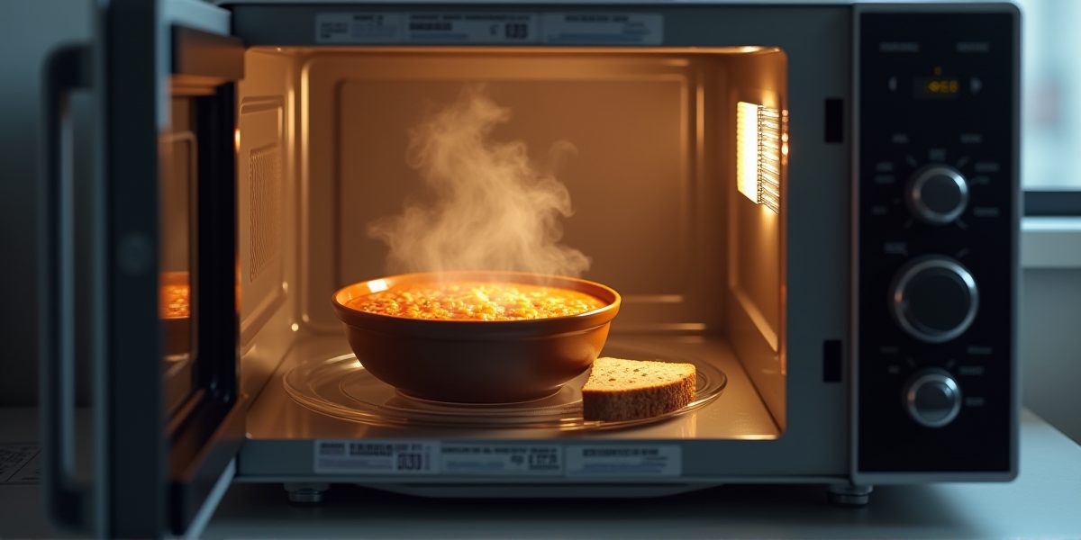 Микроволновка на современной кухне