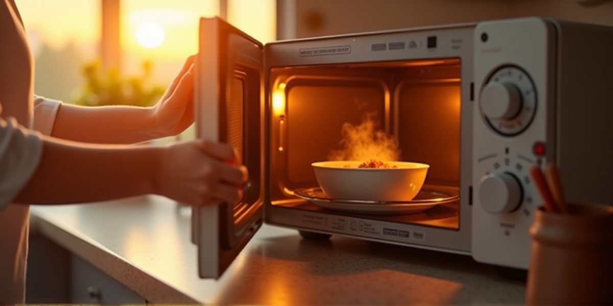 Разогрев пищи в микроволновке