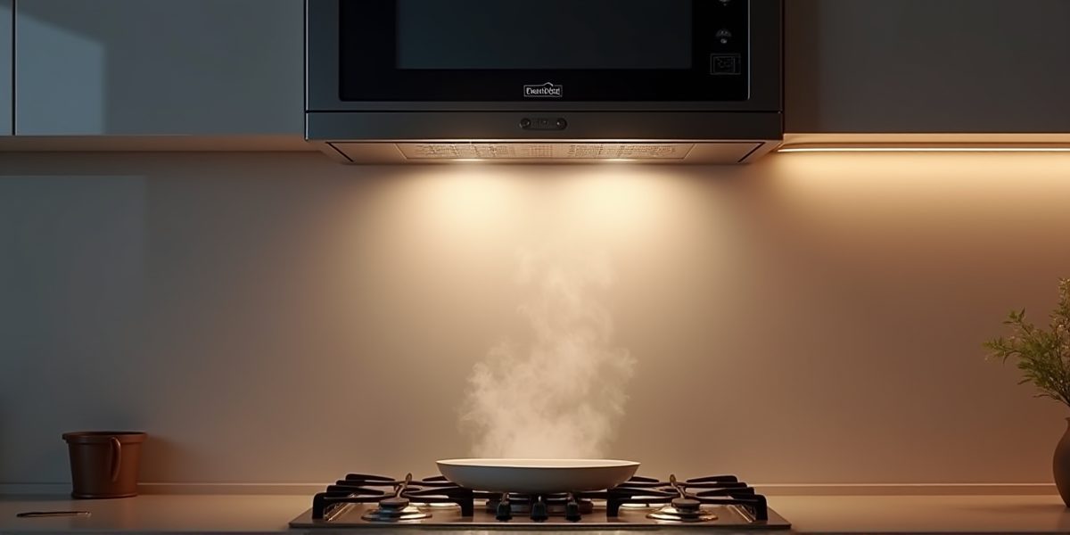 Микроволновка с вытяжкой над плитой