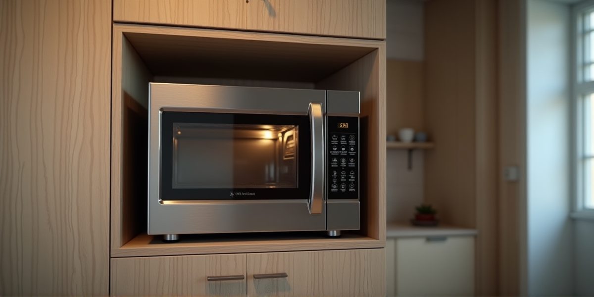 Установка микроволновки на уровне глаз