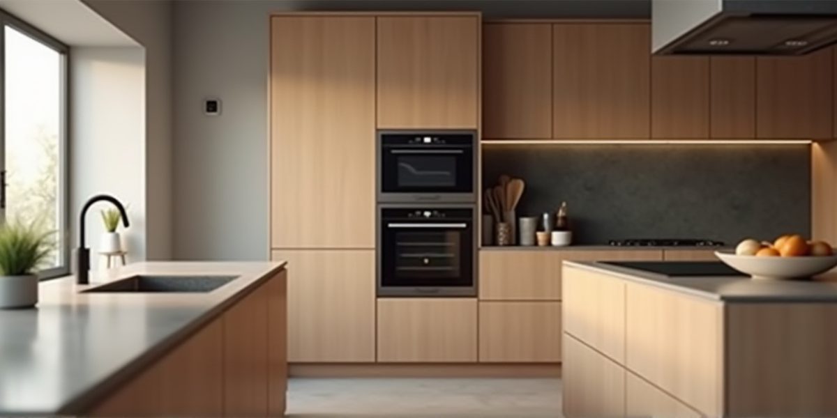 Микроволновка в пенале с решетчатой дверцей