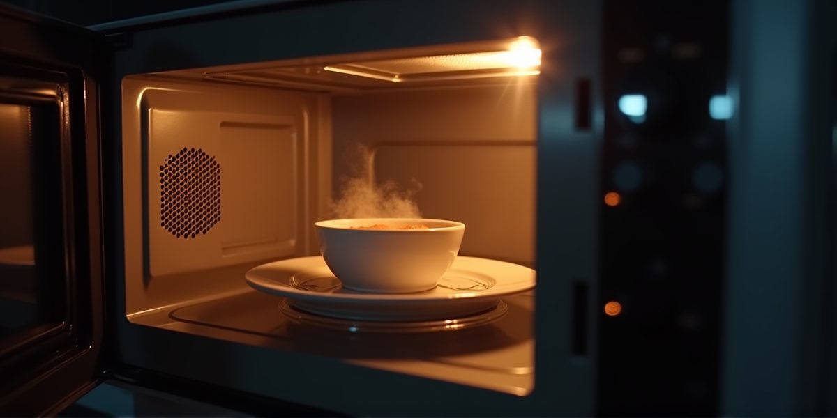 Микроволновка в работе