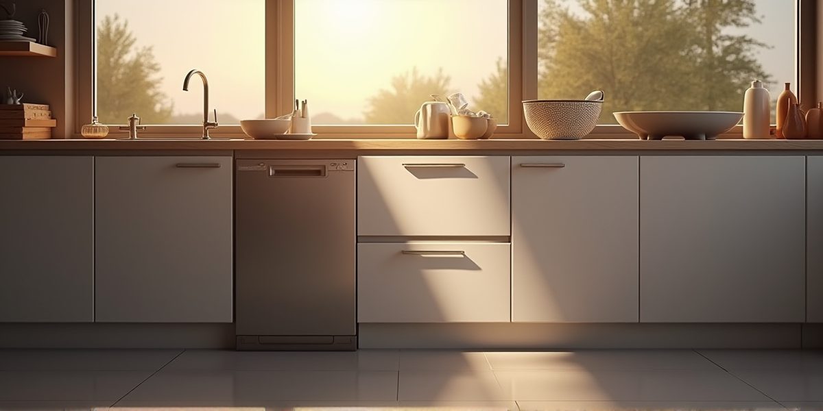 Полноразмерная посудомойка в едином стиле