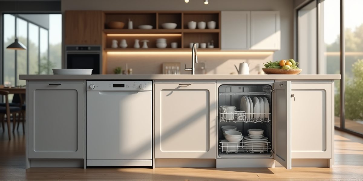 Посудомойка в процессе работы