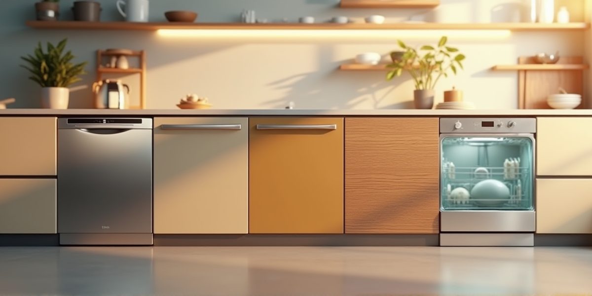 Фасады для посудомоечных машин в интерьере кухни