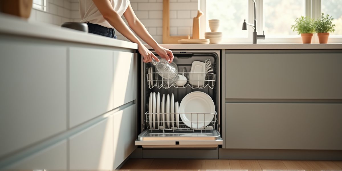 Компактная посудомойка в интерьере