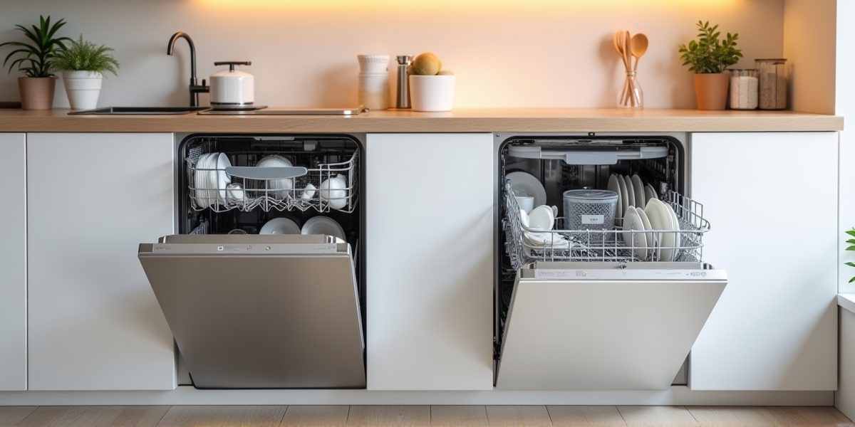 Посудомойка в профессиональной кухне