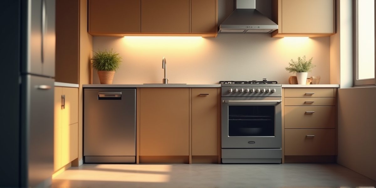 Кухонная мебель как барьер между техникой