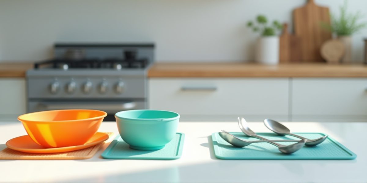 Пластиковая посуда на кухне