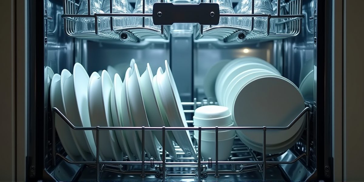 Выбор программы мойки на посудомоечной машине