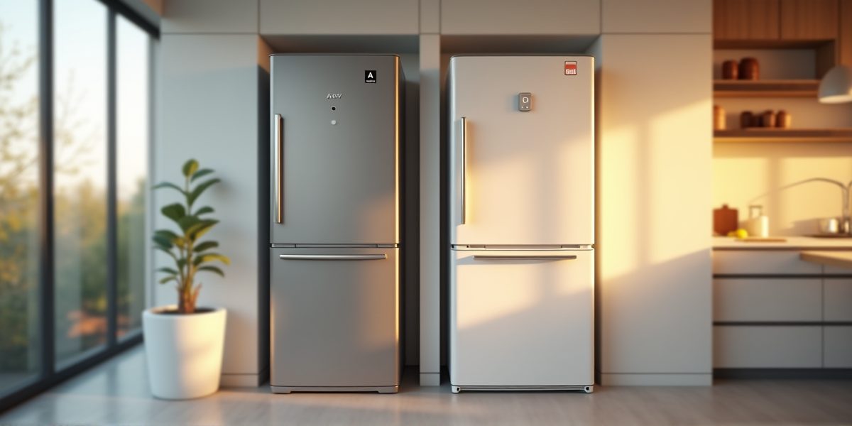 Modern холодильник в интерьере кухни