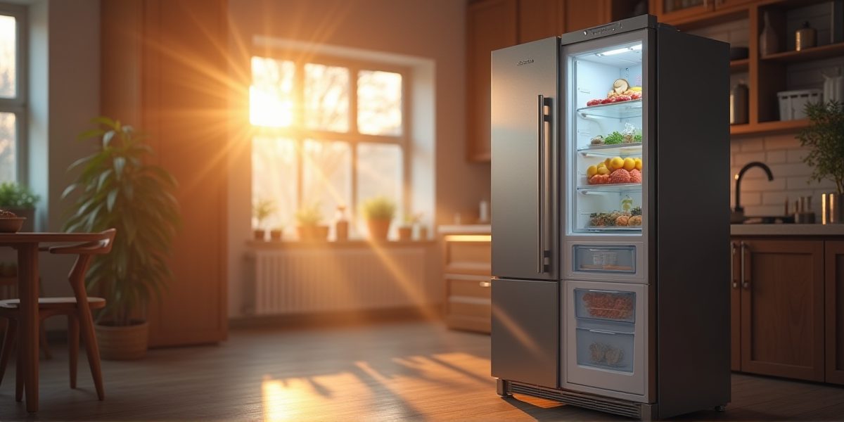 Морозильник в интерьере кухни