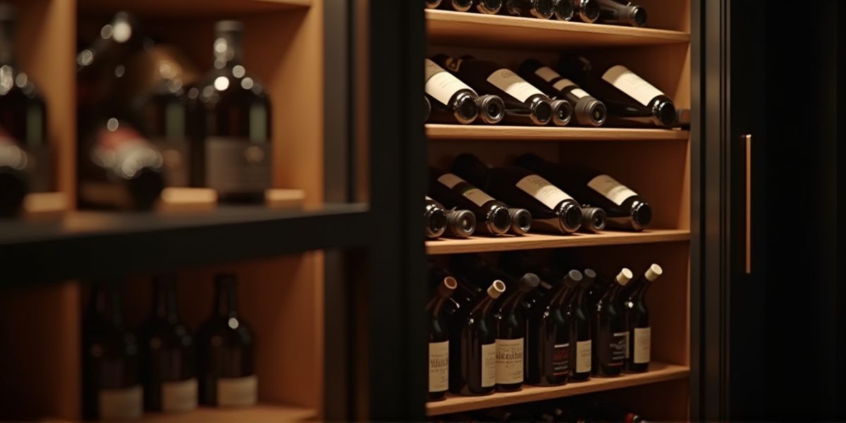 Винный шкаф в интерьере кухни