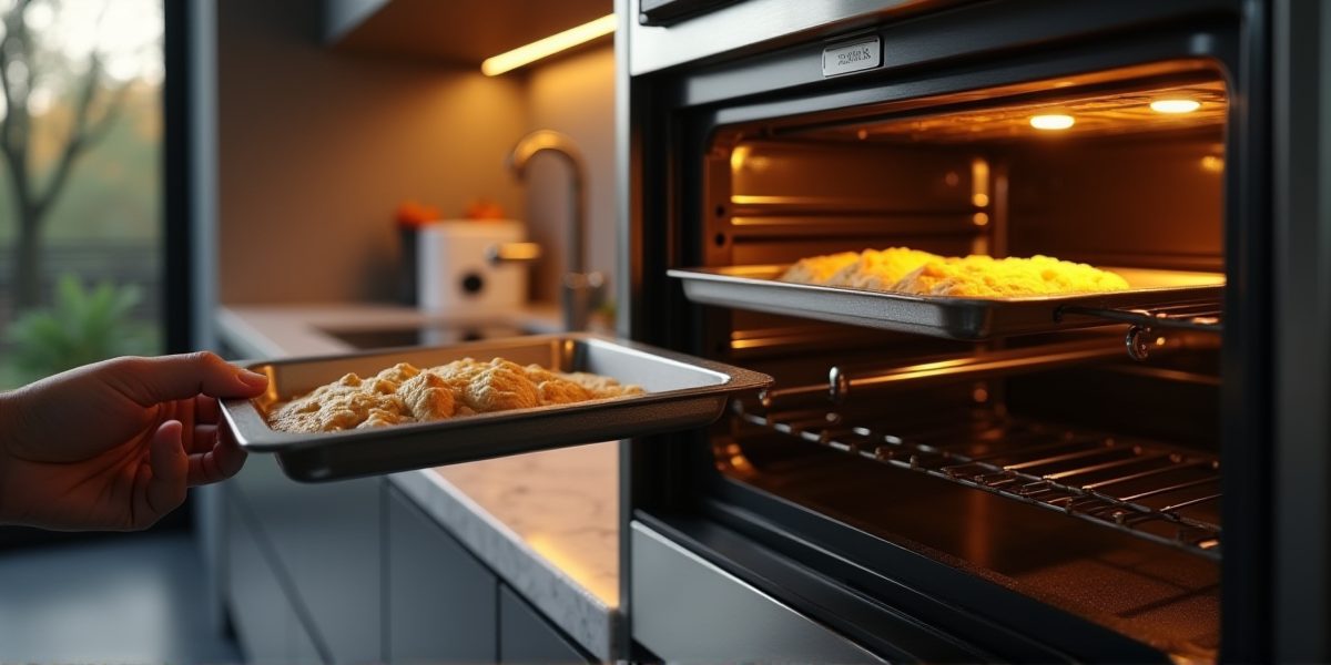 Равномерное распределение противней в духовке