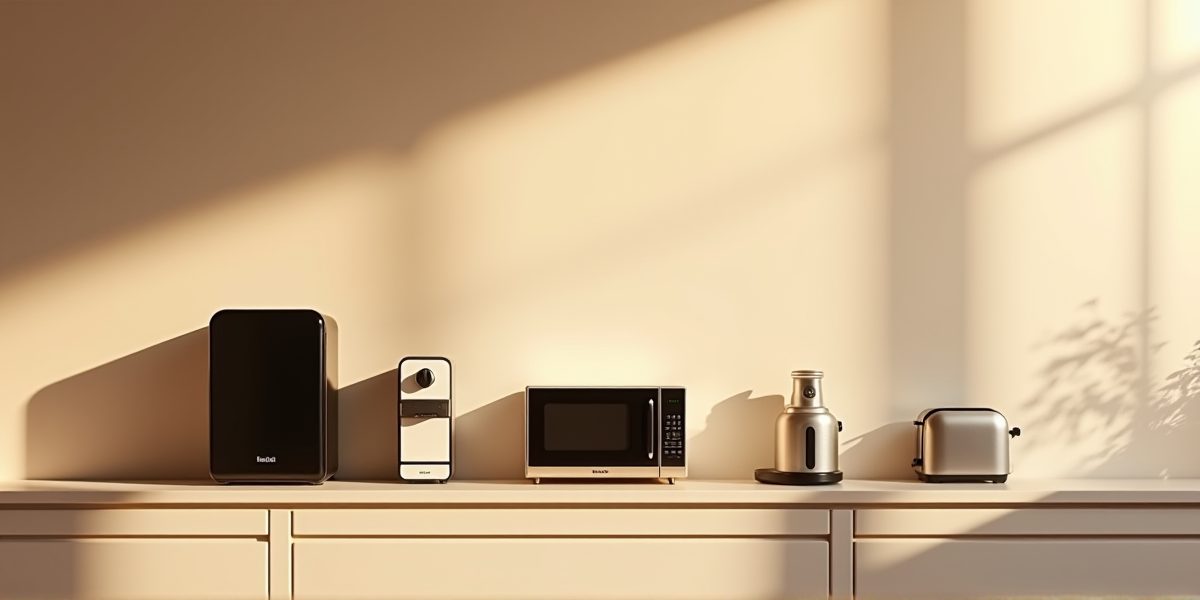 Маленькая кухня с современной техникой