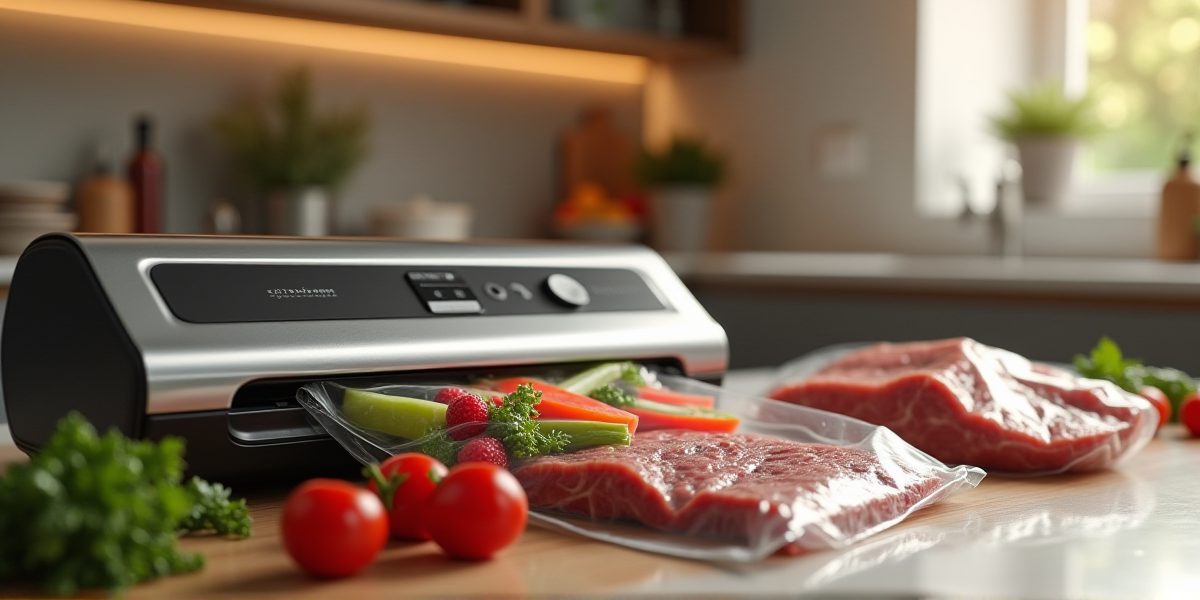 Вакууматор в действии на кухне