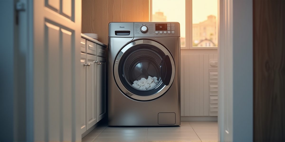 Современная стиральная машина с автоматической загрузкой моющего средства