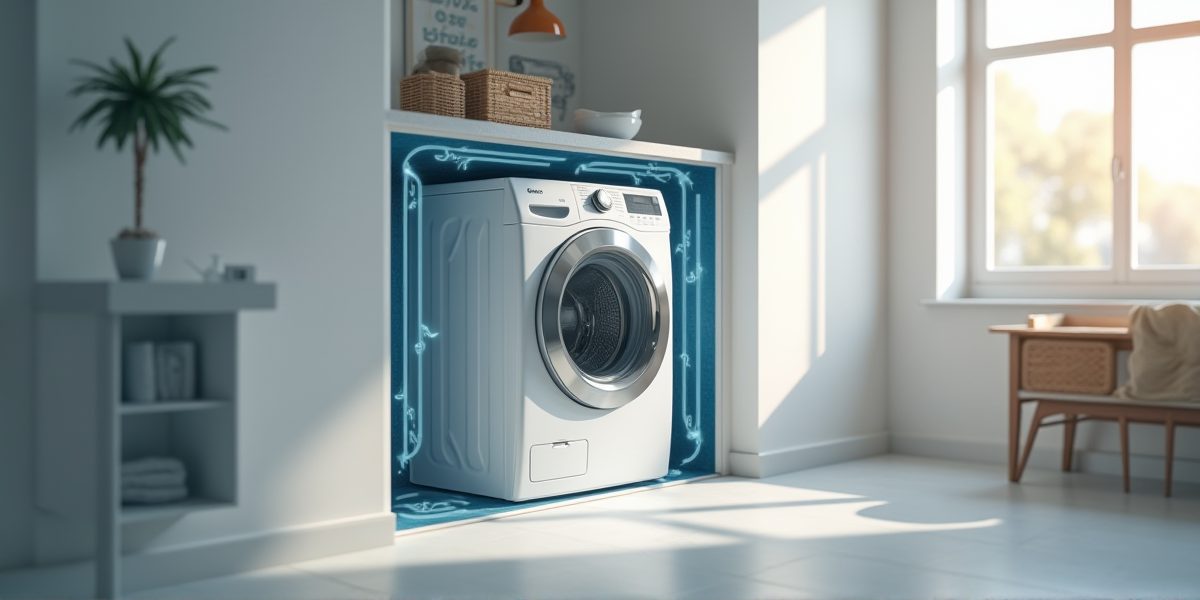 Стиральная машина в ванной комнате