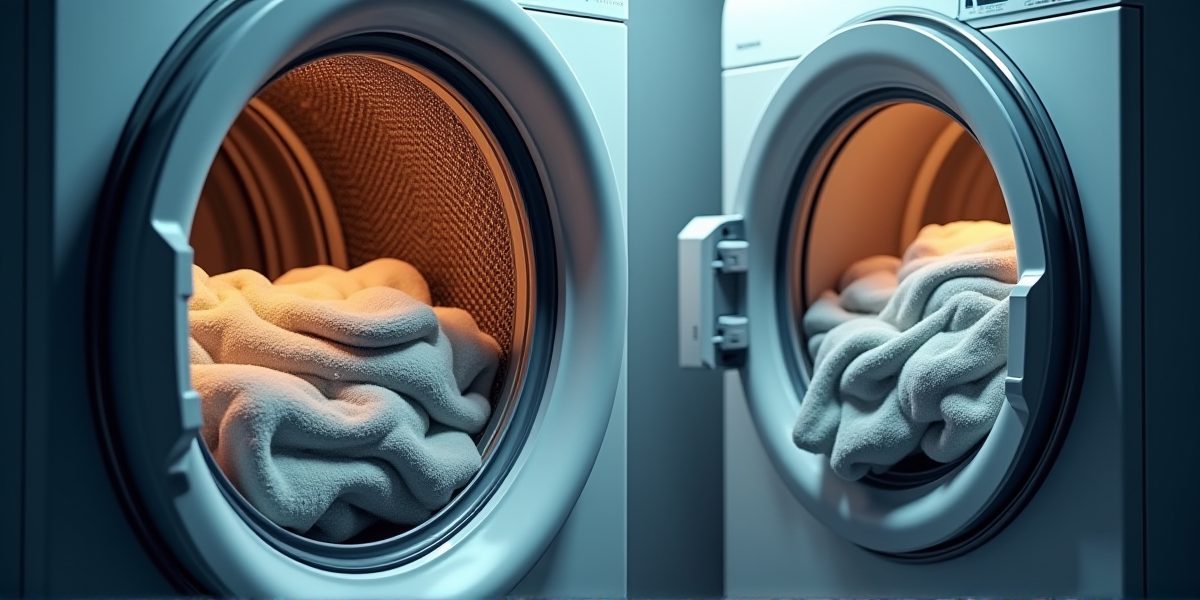 Сушильная машина в интерьере современной кухни