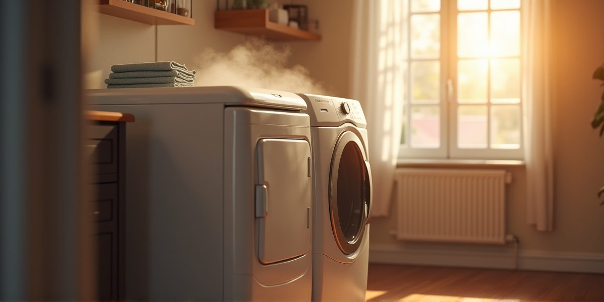 Сушильная машина в интерьере современной кухни
