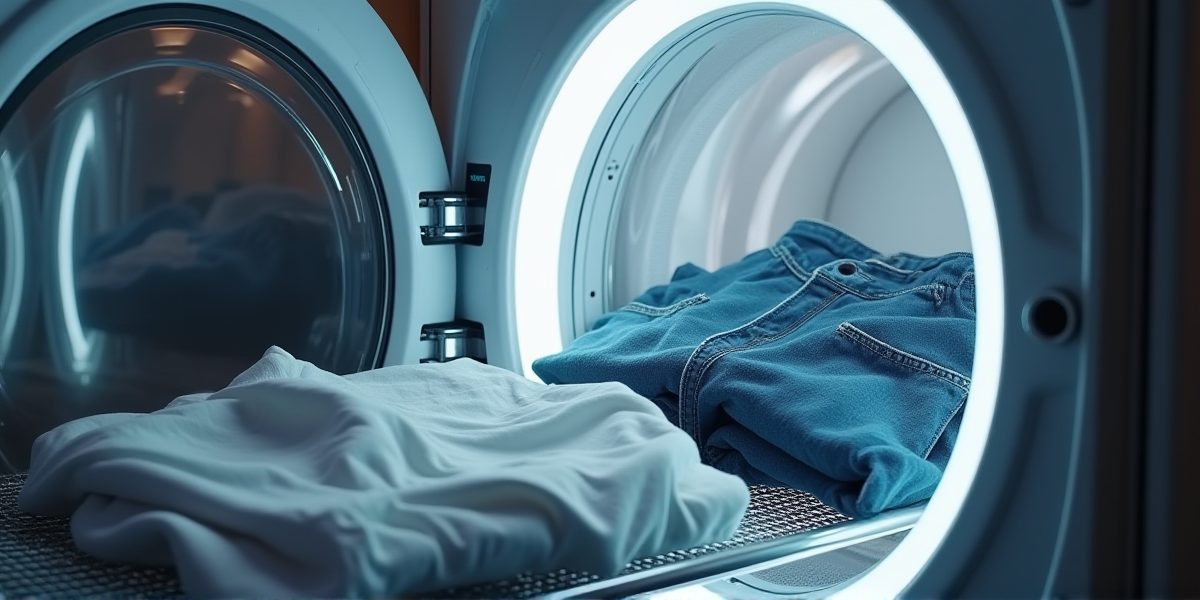 Сушильная машина в интерьере