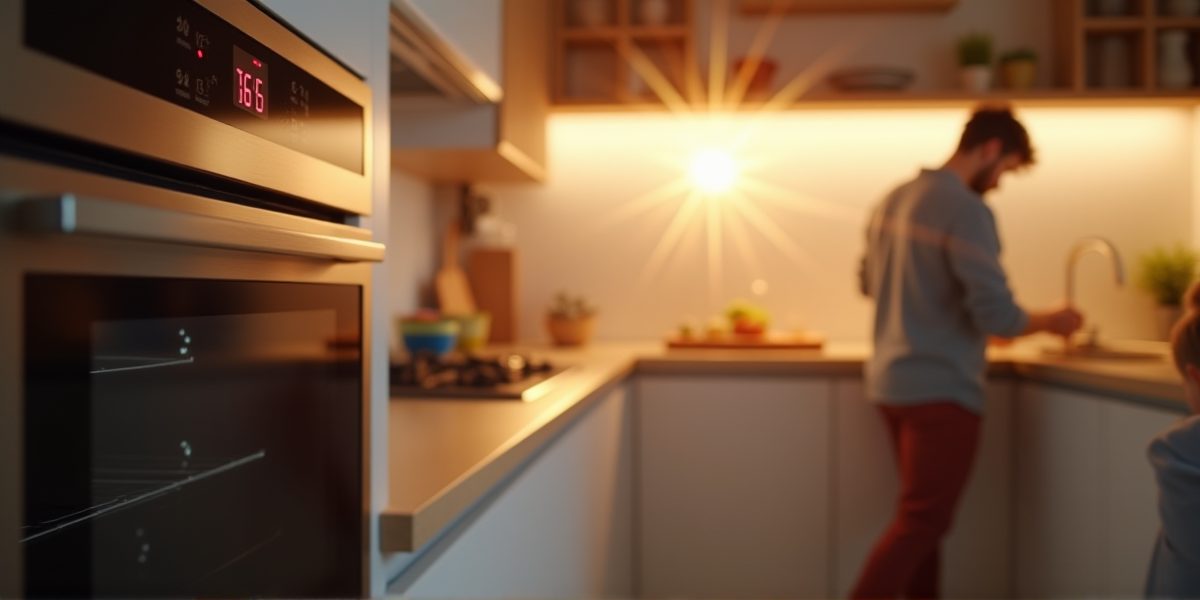 Встраиваемая духовка в кухонном шкафу