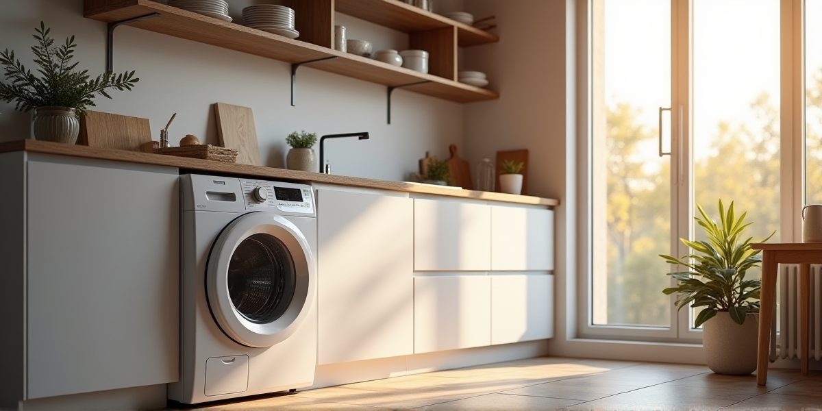 Комбинированная стиральная машина в интерьере маленькой квартиры