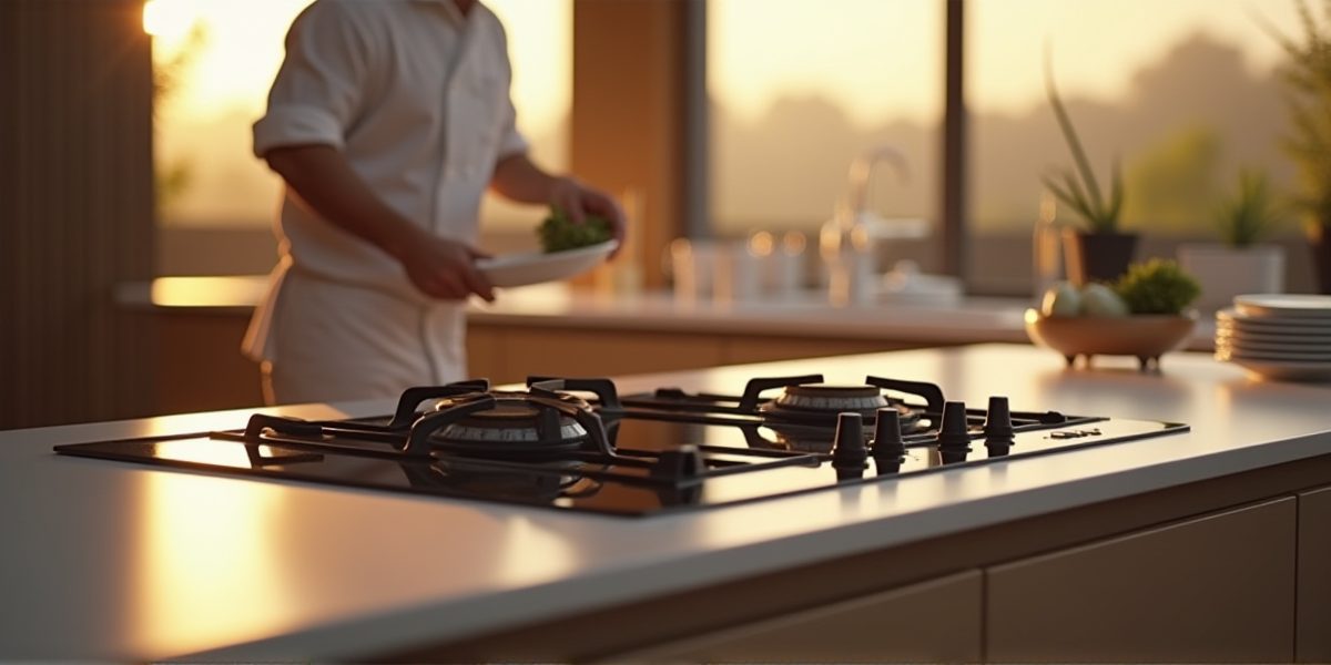 Газовая панель из стеклокерамики