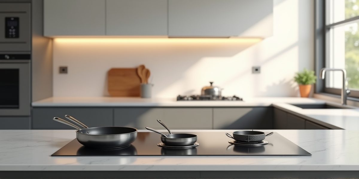 Электрическая варочная панель в интерьере кухни