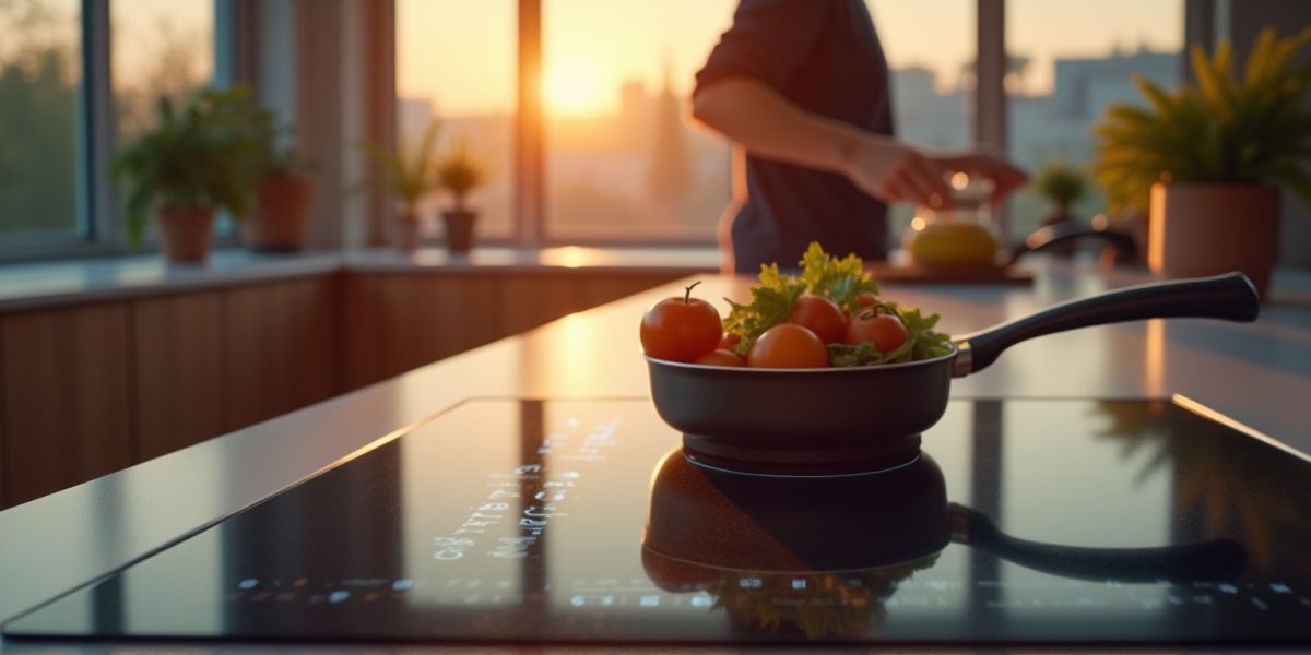 Индукционная варочная панель в действии