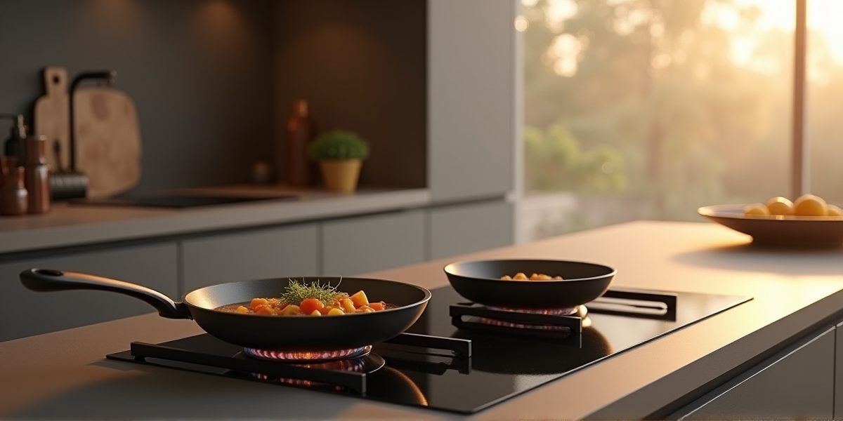 Газовая варочная панель в интерьере