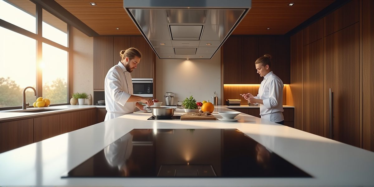 Интеграция варочной панели в остров