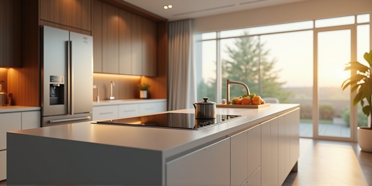 Размеры острова и варочной панели