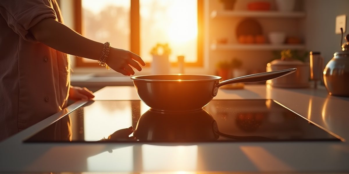 Безопасная варочная панель на кухне с детьми