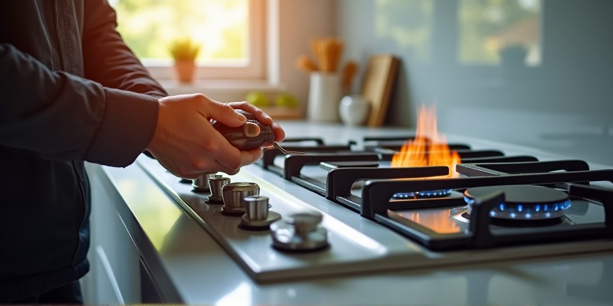 Крепление газовой варочной панели