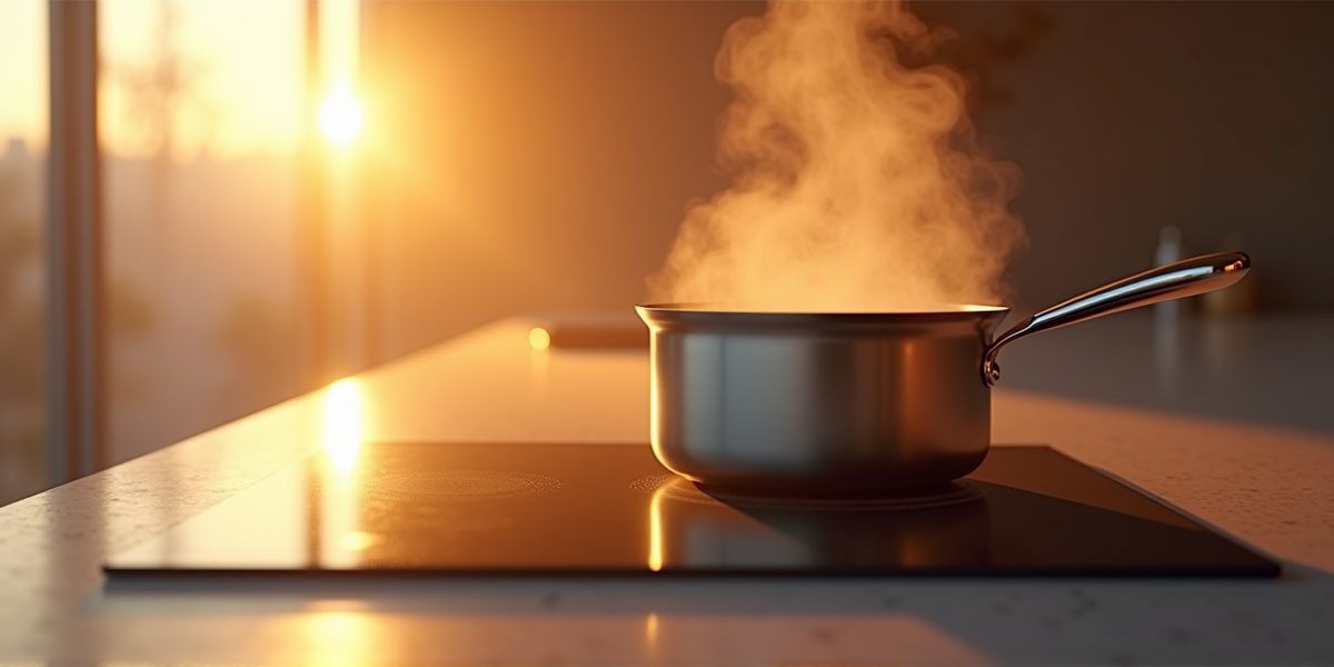 Индукционная плита в интерьере современной кухни